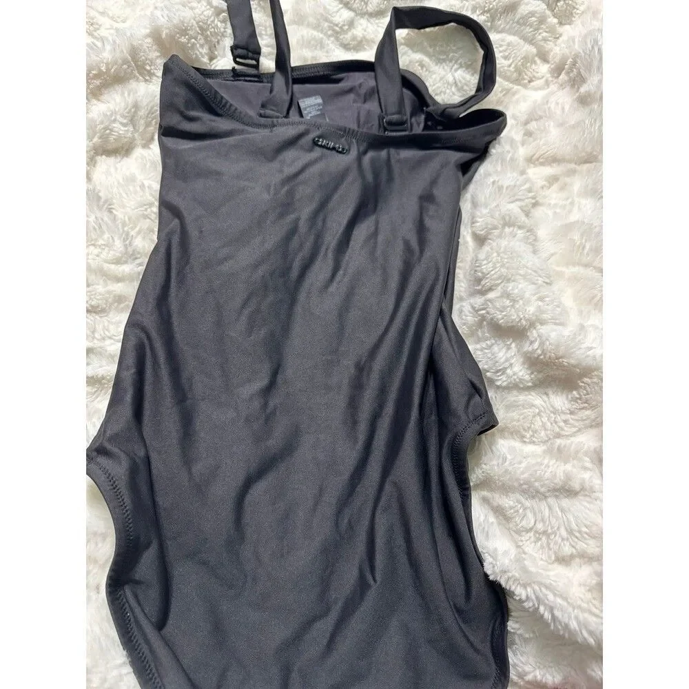 SIGNATURE SWIM STRAPLESS ONE PIECE Onyx Small